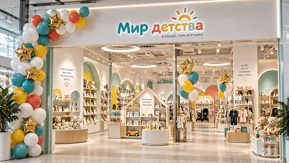 Оформление шарами открытия детского магазина