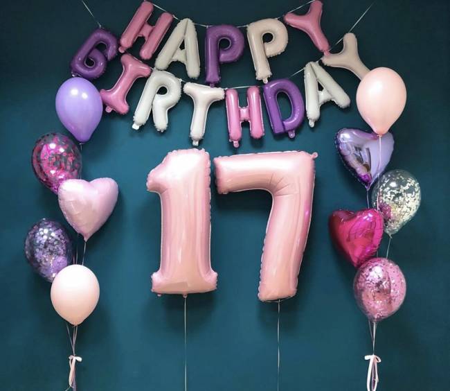 Композиция из шаров Happy Birthday