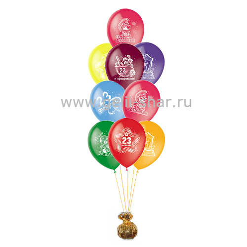 Фонтан из шаров с 23 Февраля