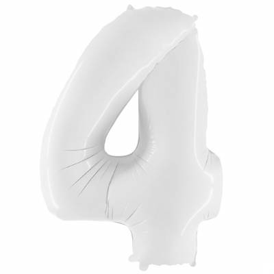 Шар "Цифра 4" Белая, 102 см