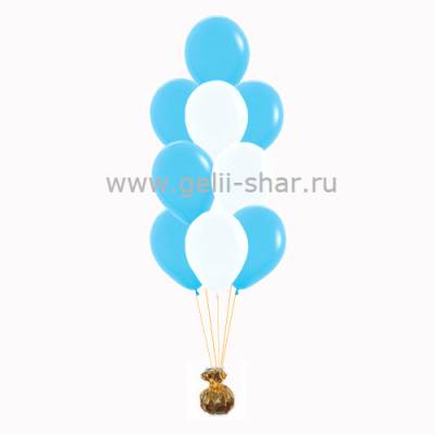 Фонтан из Белых и Голубых шаров
