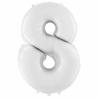 Шар "Цифра 8" Белая, 102 см
