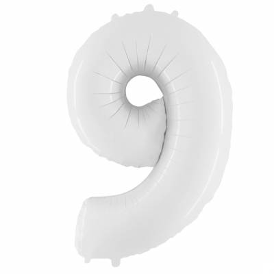 Шар "Цифра 9" Белая, 102 см