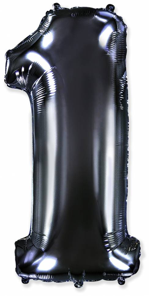 Шар "Цифра 1" Черная, 102 см