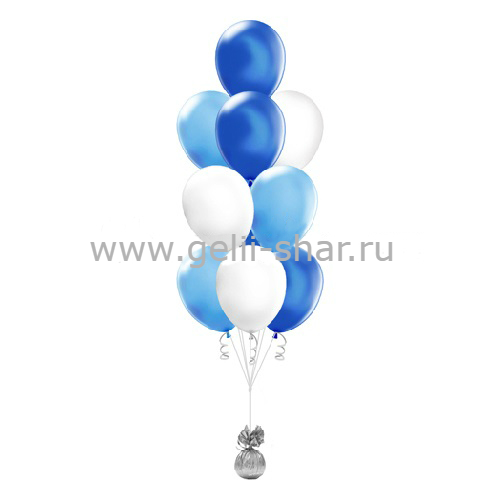 Фонтан из Голубых, Синих и Белых шаров