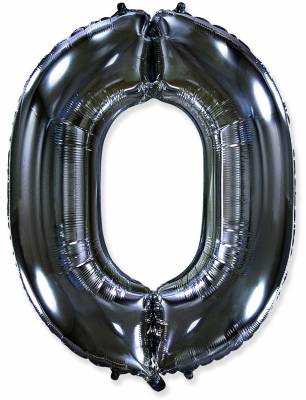 Шар "Цифра 0" Черная, 102 см