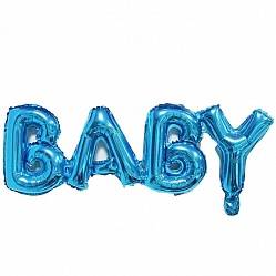 Шар Надпись "Baby", Синий, 81 см