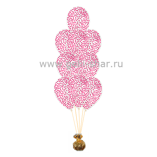 Фонтан из Прозрачных шаров с Конфетти Фуше