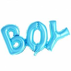 Шар Надпись "Boy", Голубой, 84 см