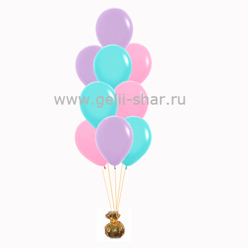 Фонтан из Розовых, Тиффани и Сиреневых шаров