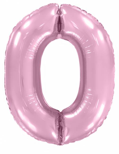 Шар "Цифра 0" Розовая, 102 см