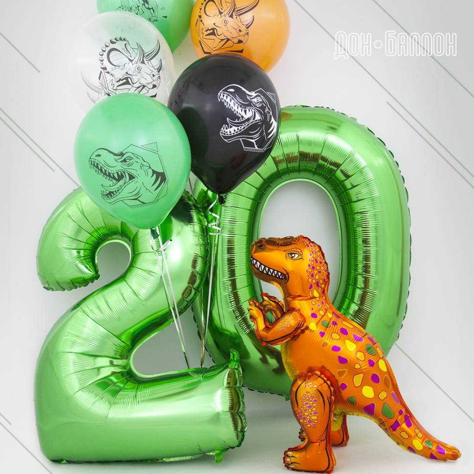 Шар "Цифра 2" Зеленая, 102 см