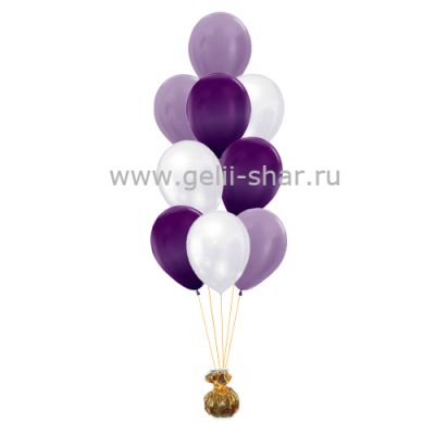 Фонтан из Сиреневых, Фиолетовых и Белых шаров