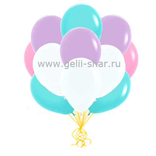 Облако Сиреневых, Белых, Розовых и Тиффани шаров