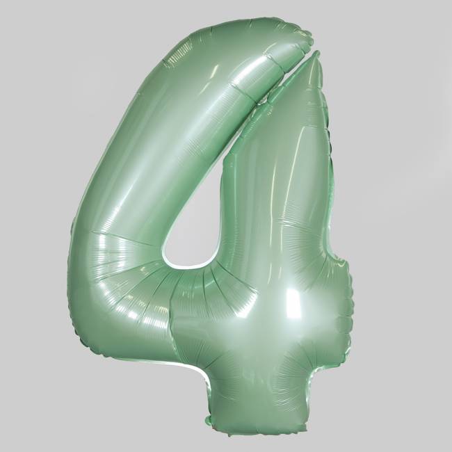 Шар "Цифра 4" Мятная, 102 см