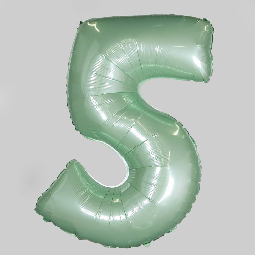 Шар "Цифра 5" Мятная, 102 см