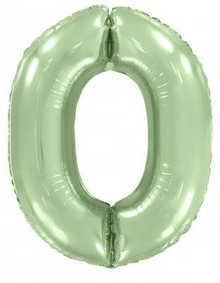 Шар "Цифра 0" Мятная, 102 см