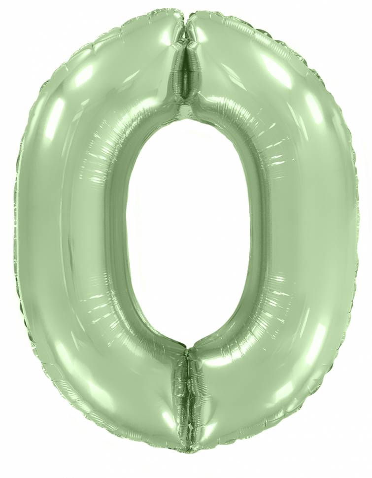 Шар "Цифра 0" Мятная, 102 см