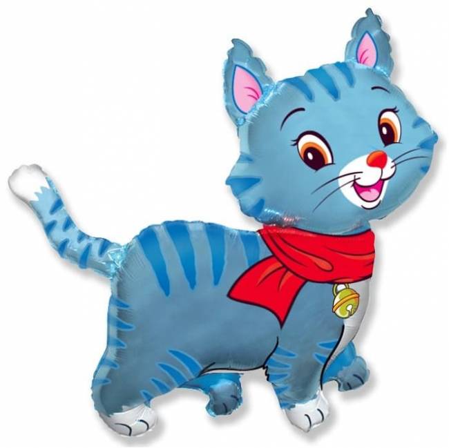 Фигура, Любимый котенок, Синий, 81 см