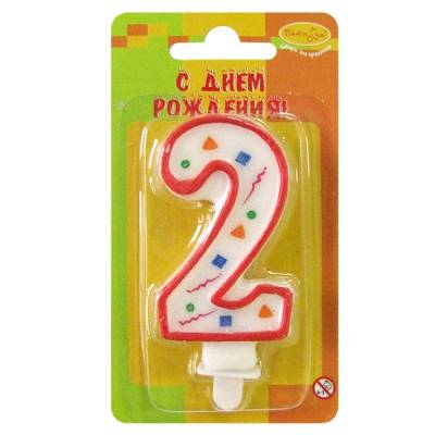 Свеча цифра для торта 2