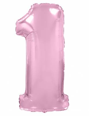 Шар "Цифра 1" Розовая, 102 см