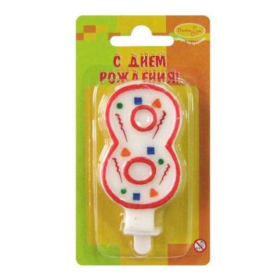Свеча цифра для торта 8