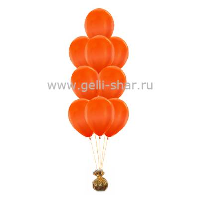 Фонтан из Оранжевых шаров Металлик