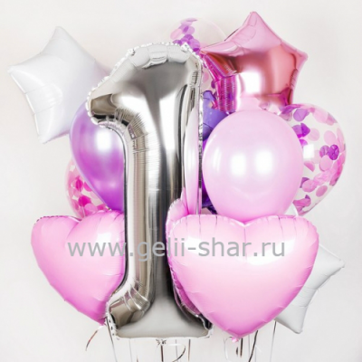 Композиция из шаров Лиловые мечты